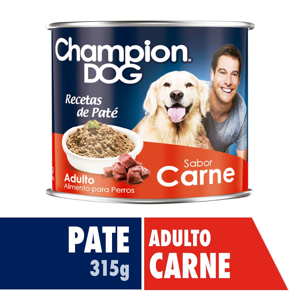 Alimento húmedo perro Champion Dog carne lata 315 g