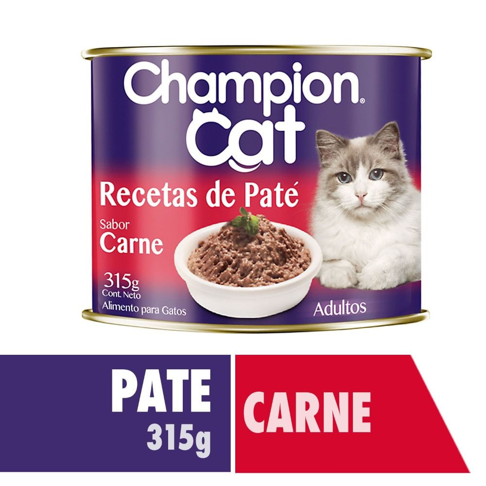 Alimento húmedo gato Champion Cat carne lata 315 g
