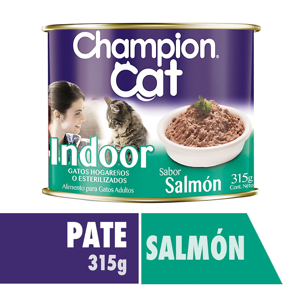 Alimento húmedo gato Champion Cat indoor salmón 315 g