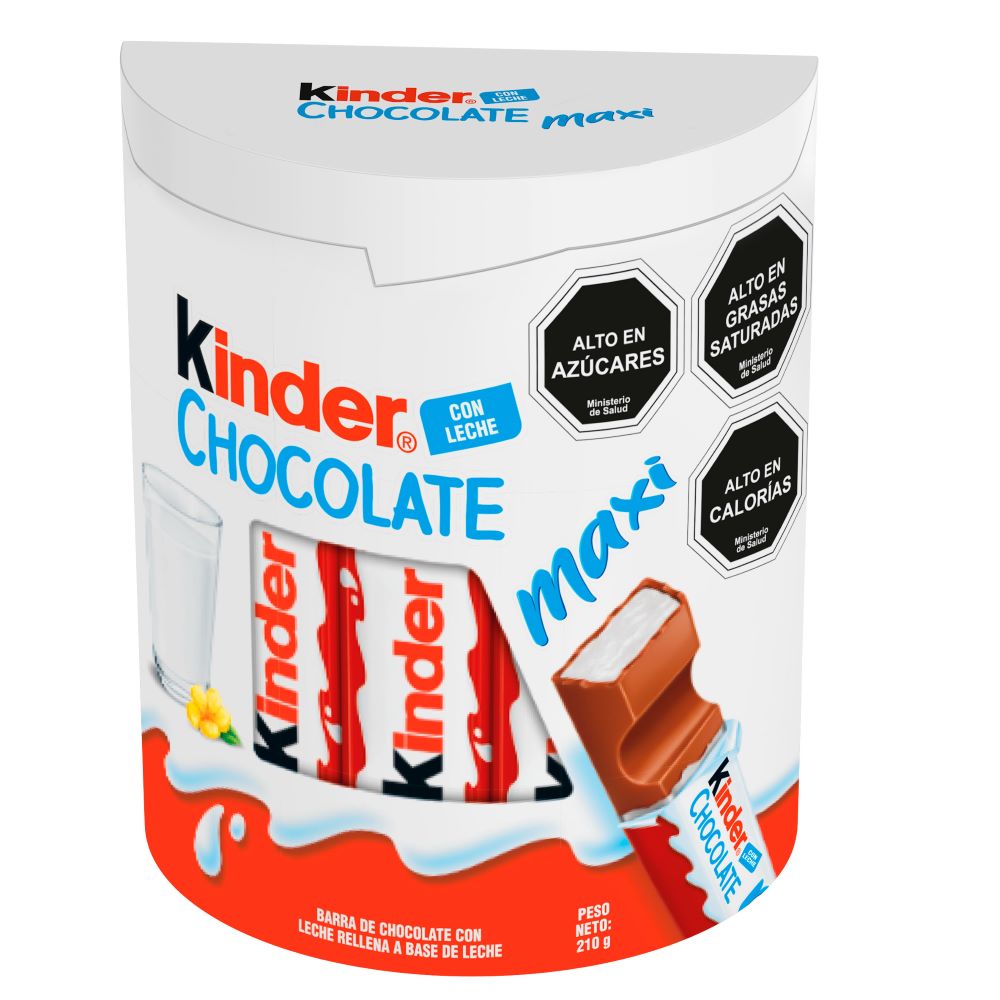 Pack Chocolate relleno con leche Kinder maxi 10 un de 21 g
