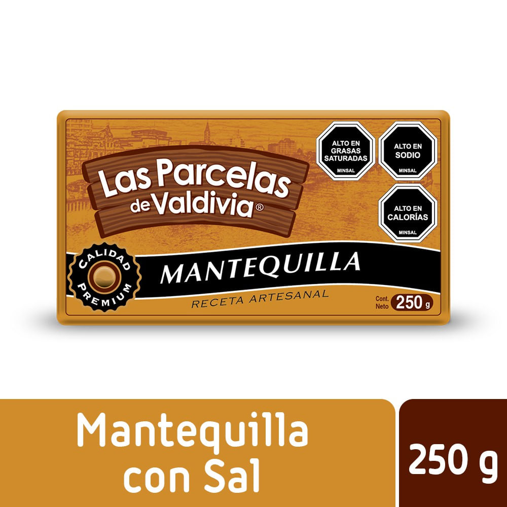 Mantequilla Las Parcelas de Valdivia pan 250 g