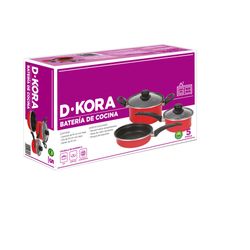Batería de cocina Dkora antiadherente 5 piezas