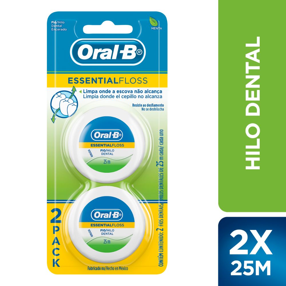 Pack Hilo dental Oral B essential 2 un 25 m