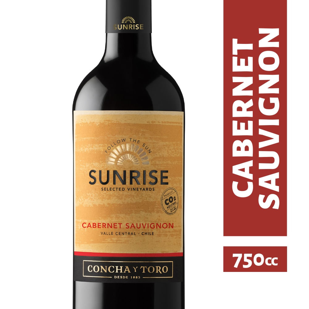 Vino Sunrise Concha y Toro cabernet sauvignon 750 cc