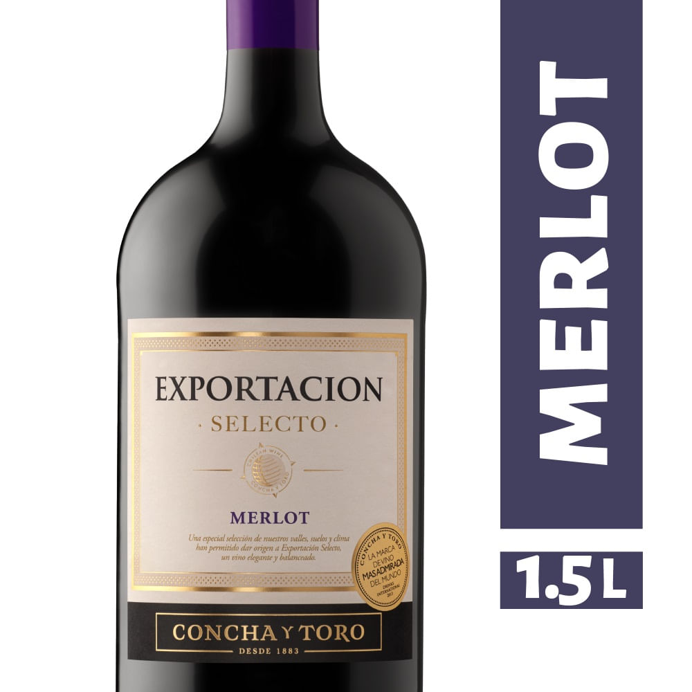 Vino Exportación selecto merlot 1.5 L