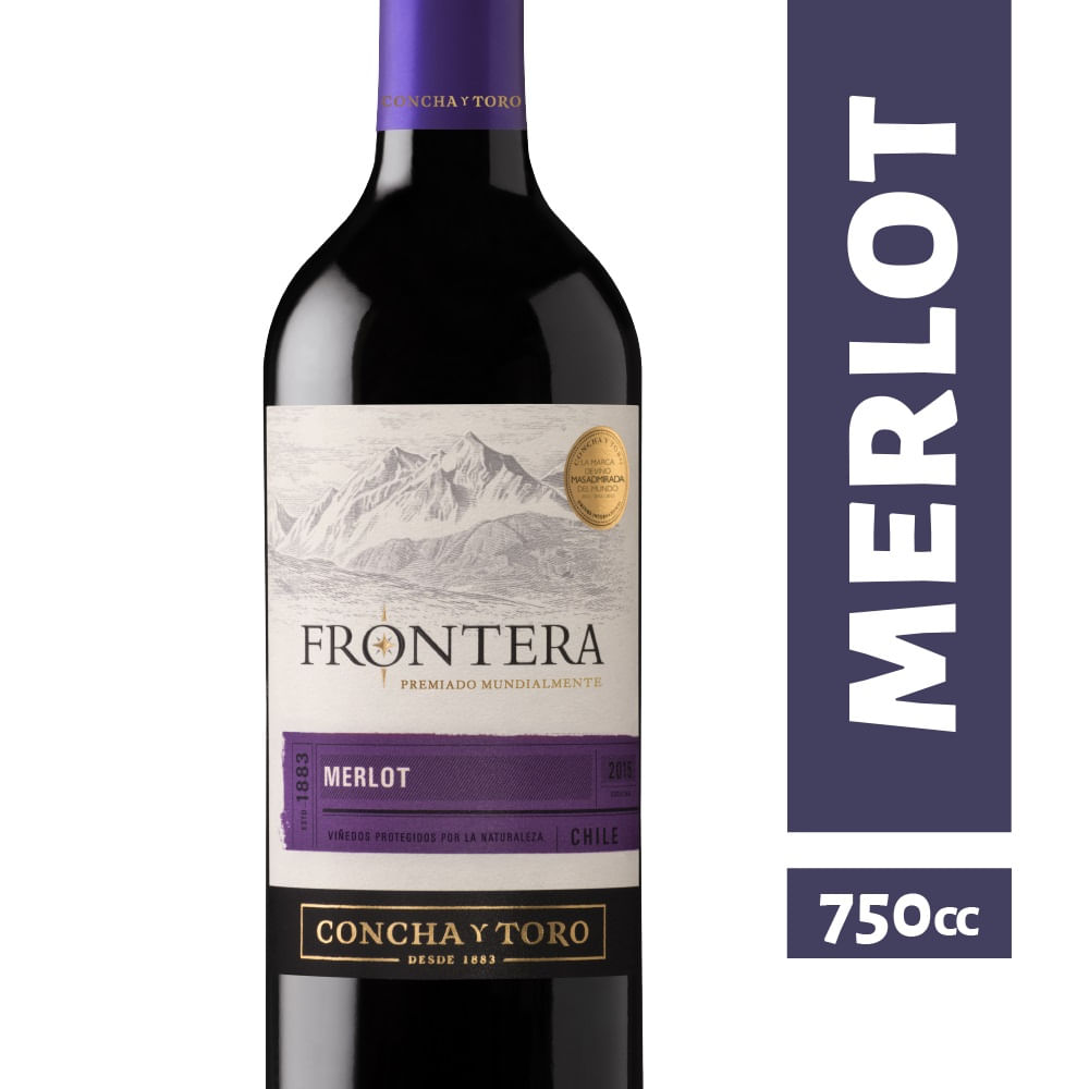 Vino Frontera merlot 750 cc
