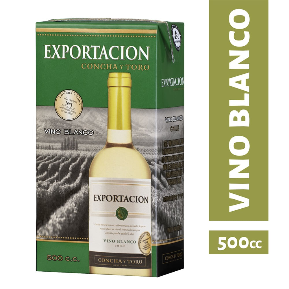 Vino blanco Exportación caja 500 cc