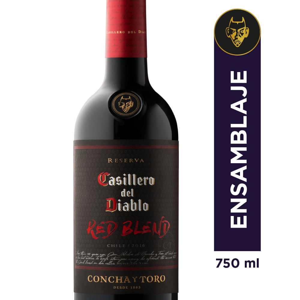 Vino Casillero del Diablo reserva red blend botella 750 cc