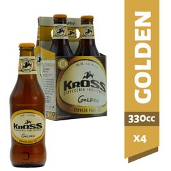 Pack Cerveza Kross golden ale botella 4 un de 330 cc