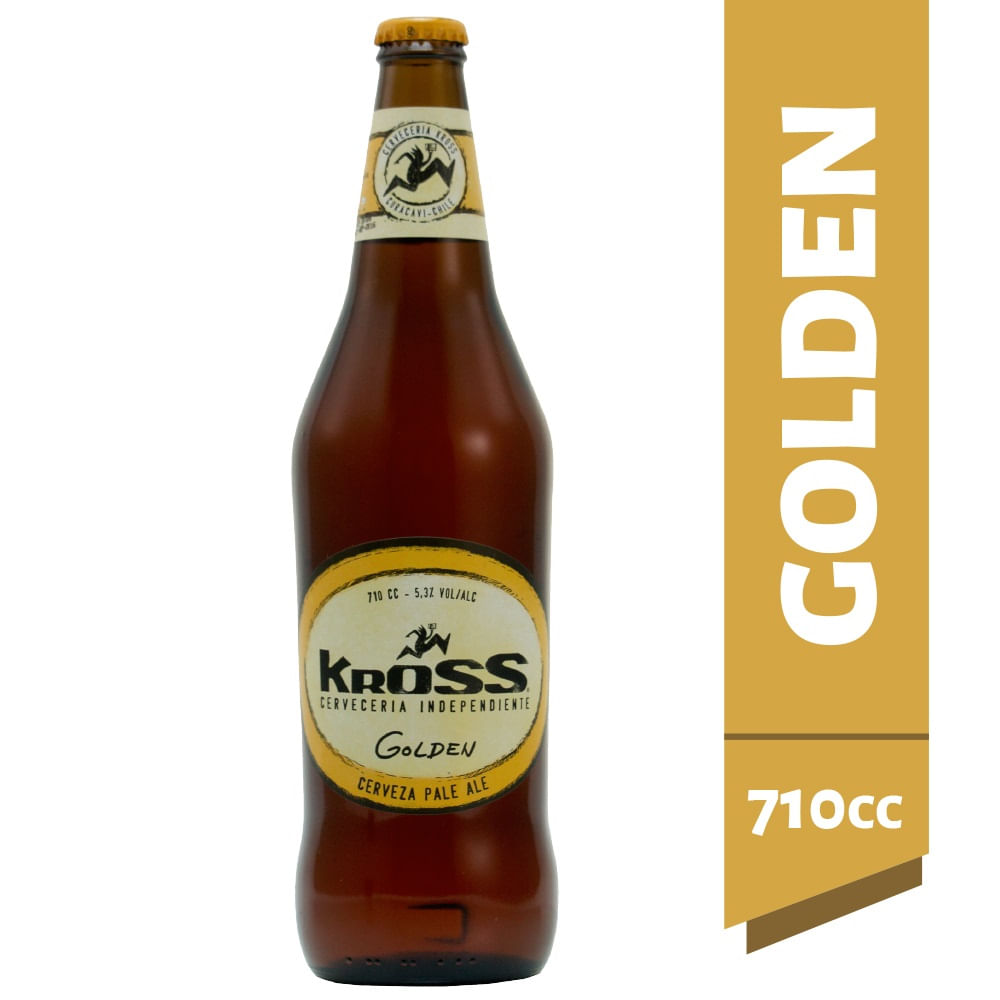 Cerveza Kross golden botella 710 cc
