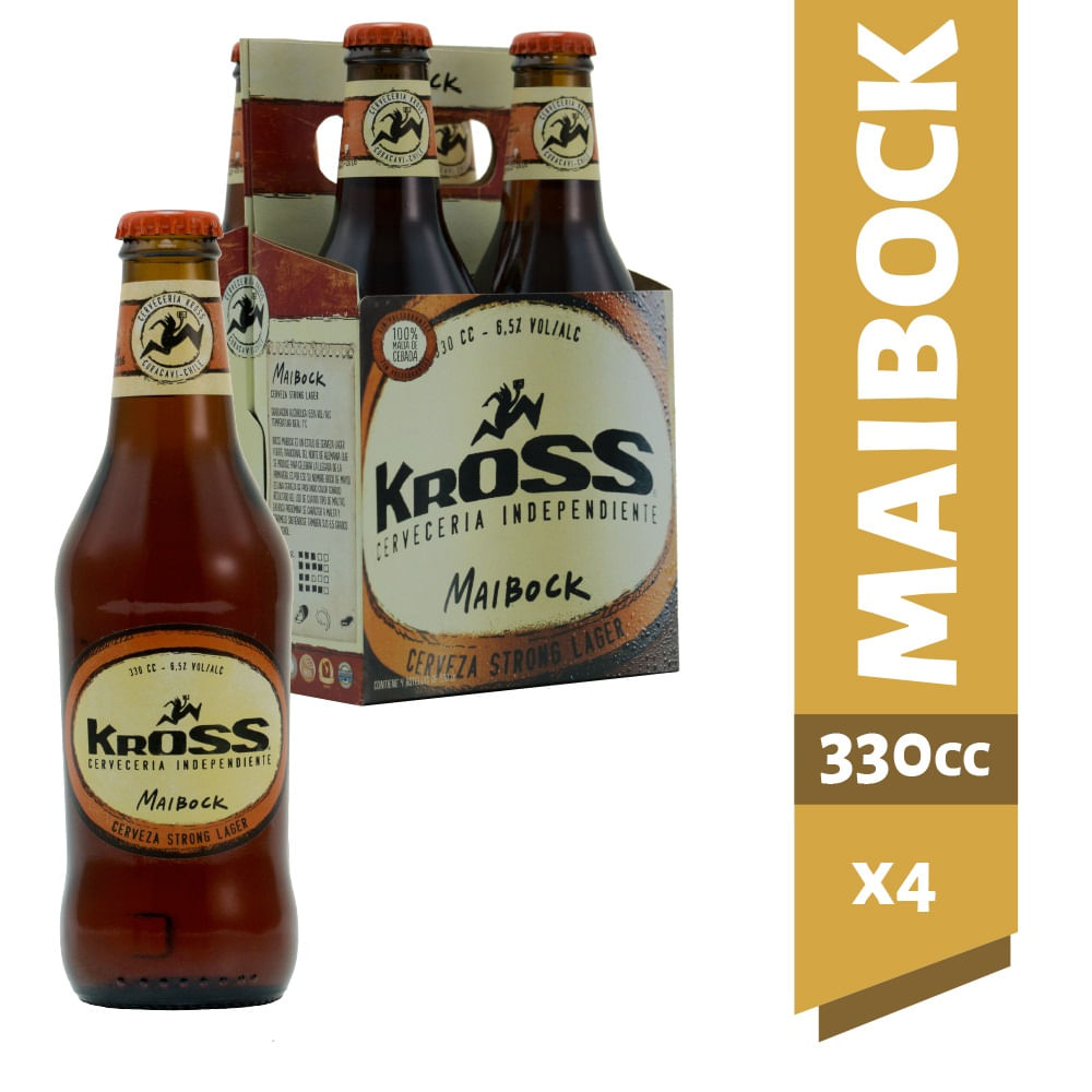 Pack Cerveza Kross maibock botella 4 un de 330 cc