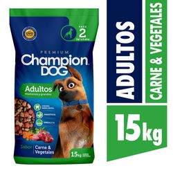 Alimento perro adulto Champion Dog carne y vegetales 15 Kg