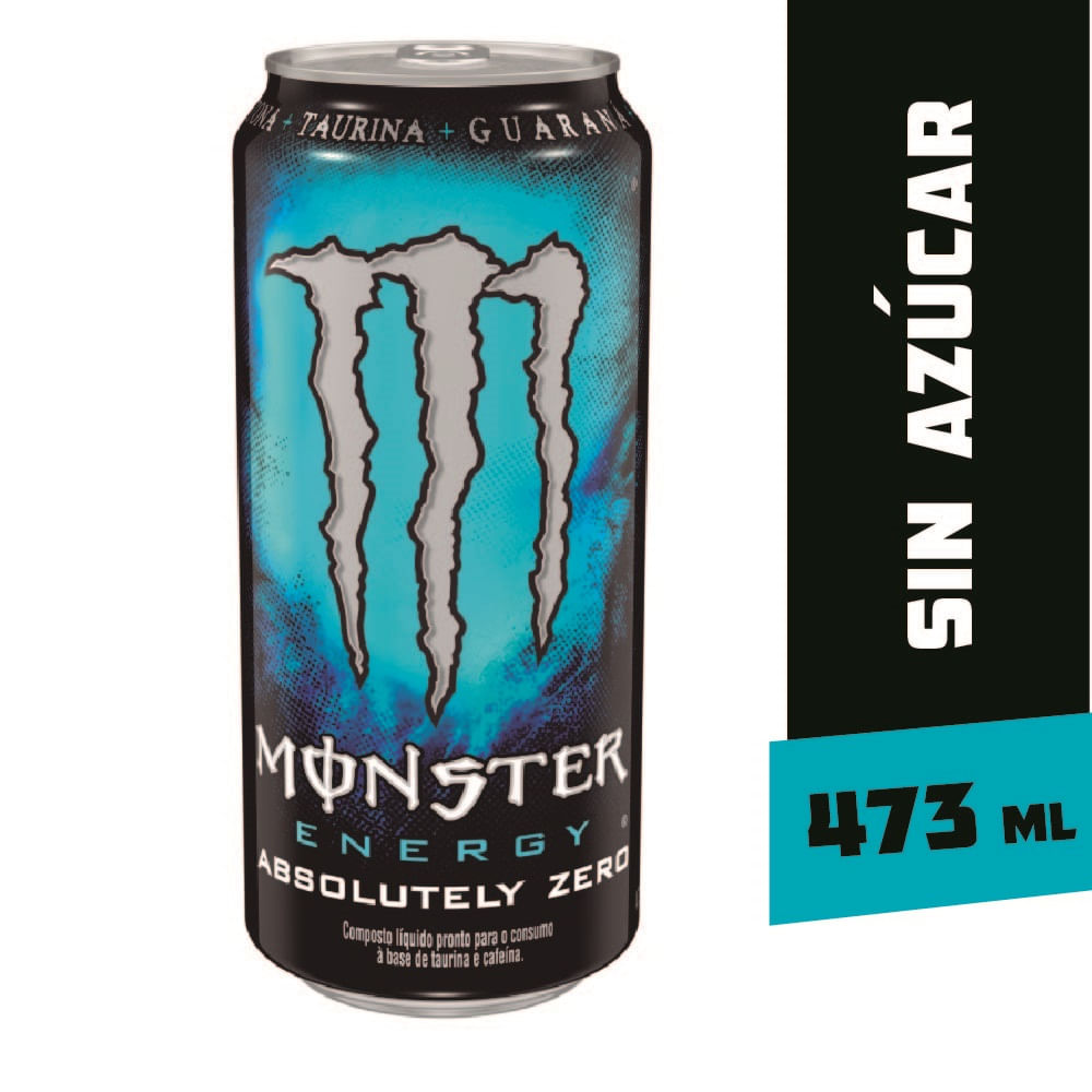 Bebida energética Monster energy absolutely zero lata 473 ml