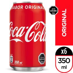 Pack Bebida Coca Cola original lata 6 un de 350 ml