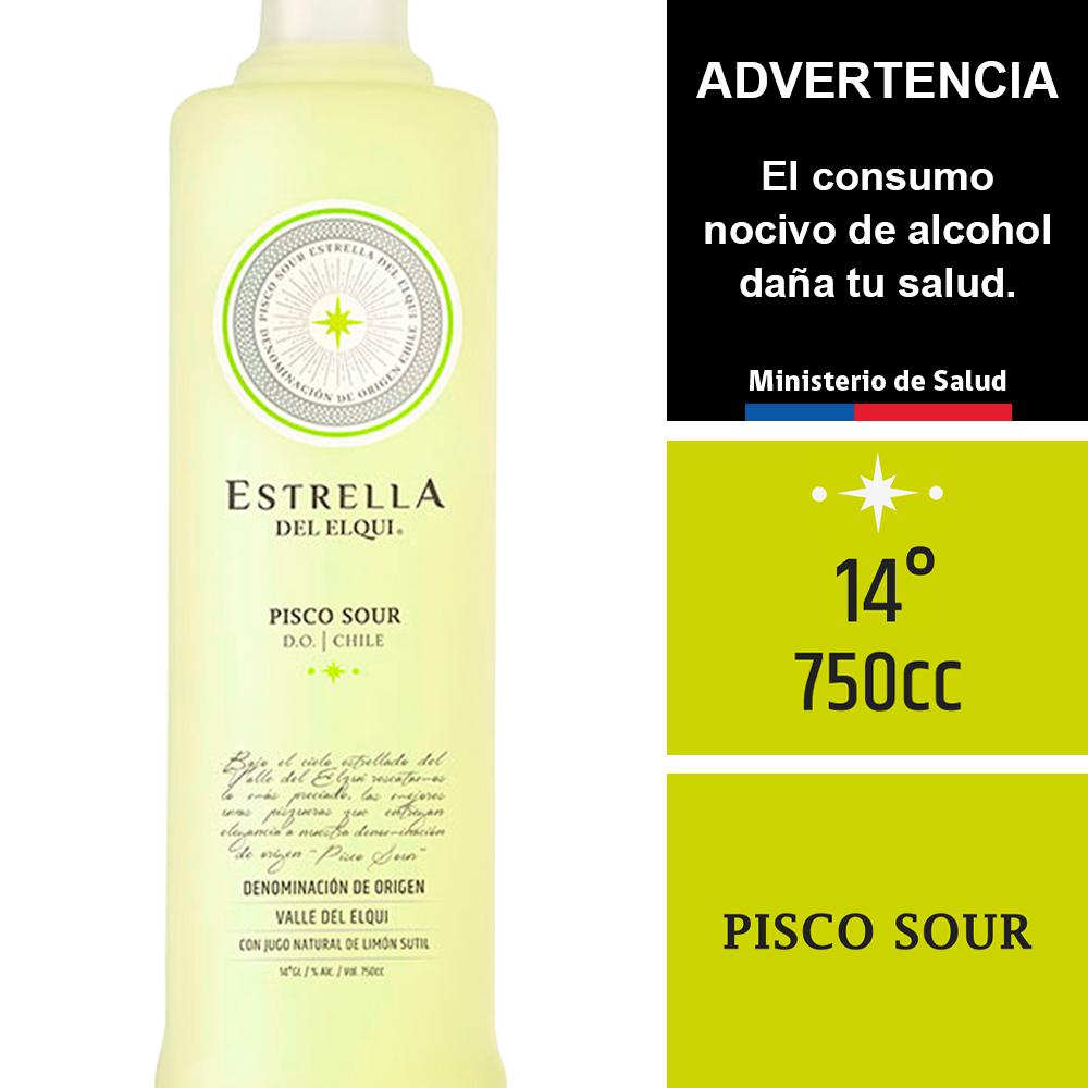Cóctel Estrella del Elqui sour 14° botella 700 cc Cóctel Estrella del Elqui sour 14° botella 700 cc