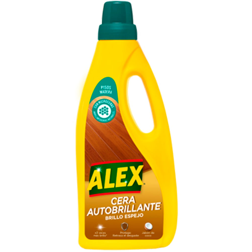 Cera líquida Alex pisos de madera botella 750 ml Cera líquida Alex pisos de madera botella 750 ml