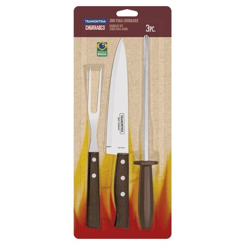 Set Cuch/Tenedor/Afilad Tramontina 3 Un