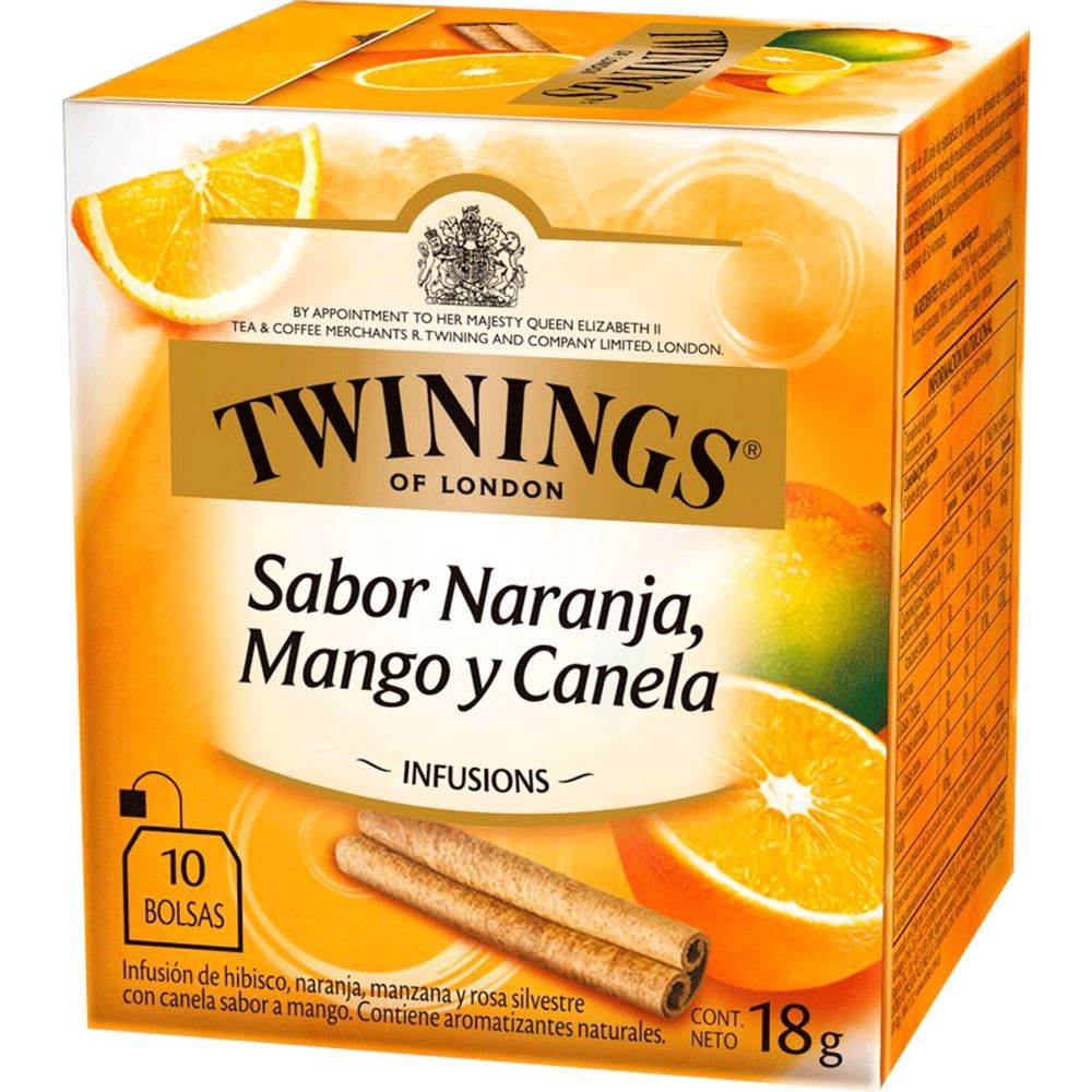 Infusión Twinings naranja mango y canela 10 un