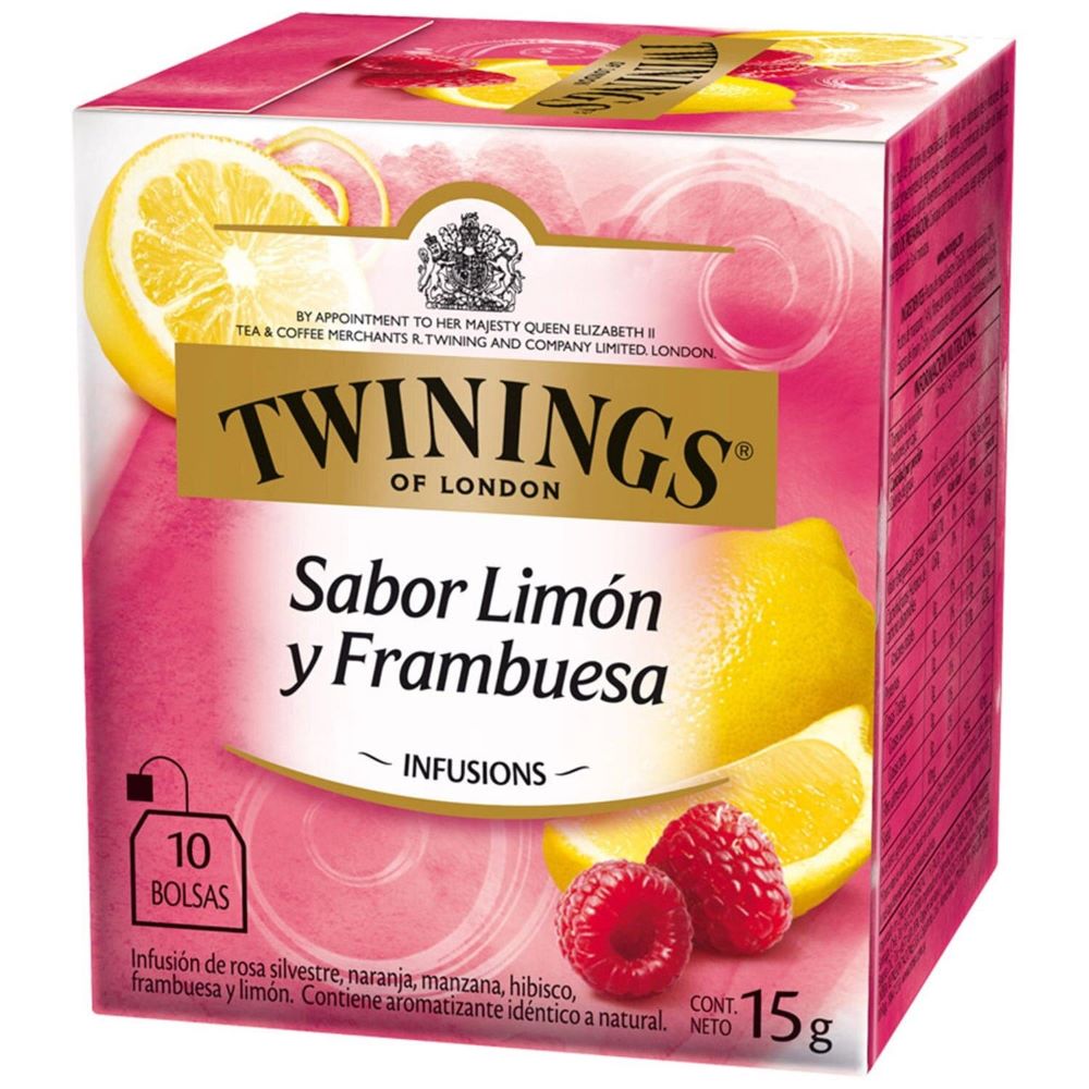 Infusión Twinings frambuesa y limón 10 un
