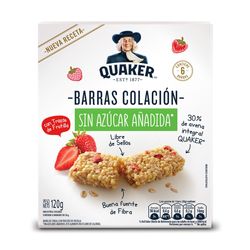 Pack Barra cereal Quaker frutilla 6 un de 20 g