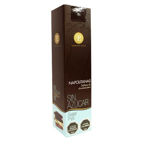 Chocolate Entrelagos napolitanas sin azúcar 126 g