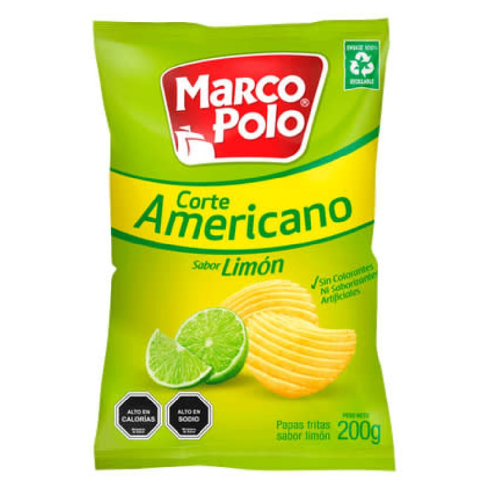 Papas fritas Marco Polo corte americano limón 200 g