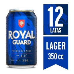 Pack Cerveza Royal Guard lata 12 un de 350 cc