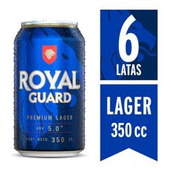 Pack Cerveza Royal Guard lata 6 un de 350 cc