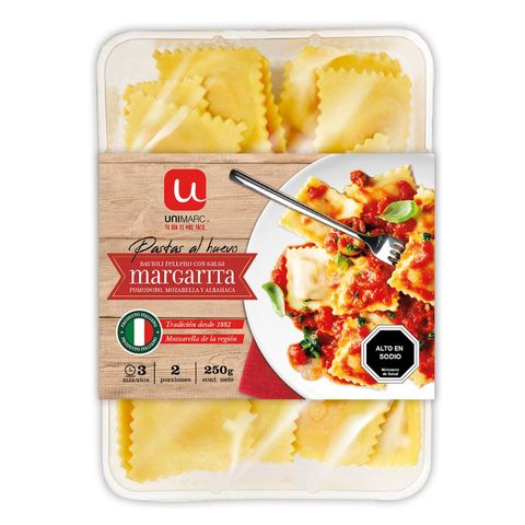 Pasta ravioli Unimarc margarita 250 g