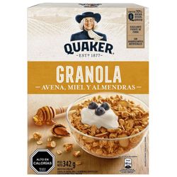 Granola Quaker avena miel almendra 342 g