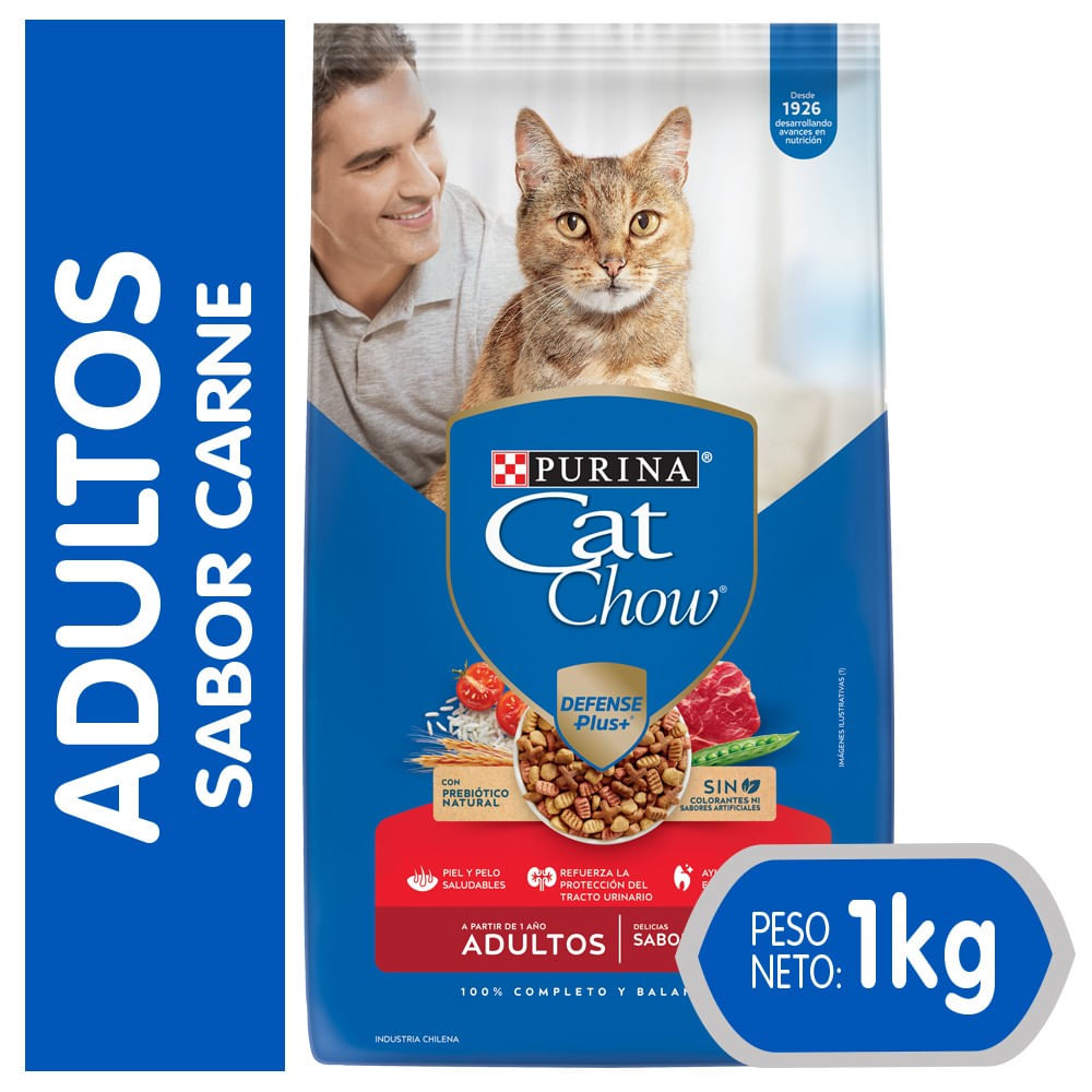 Alimento gato adulto Cat Chow carne 1 Kg
