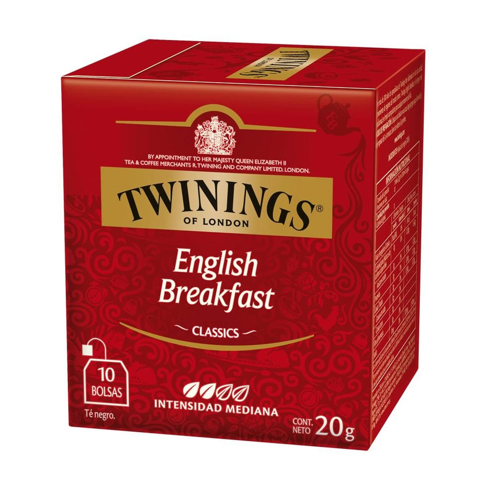 Té Twining's english breakfast tea 10 bolsitas