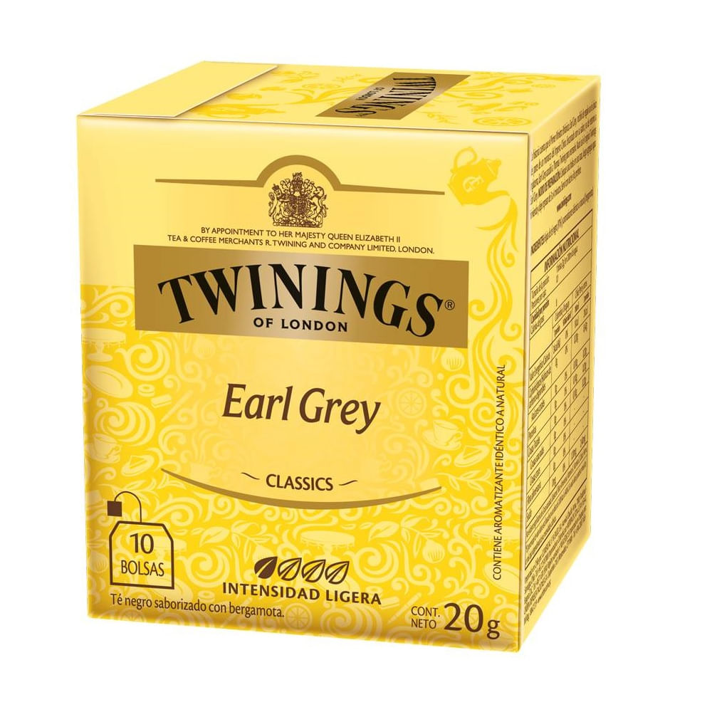 Té Twining's earl grey tea 10 bolsitas