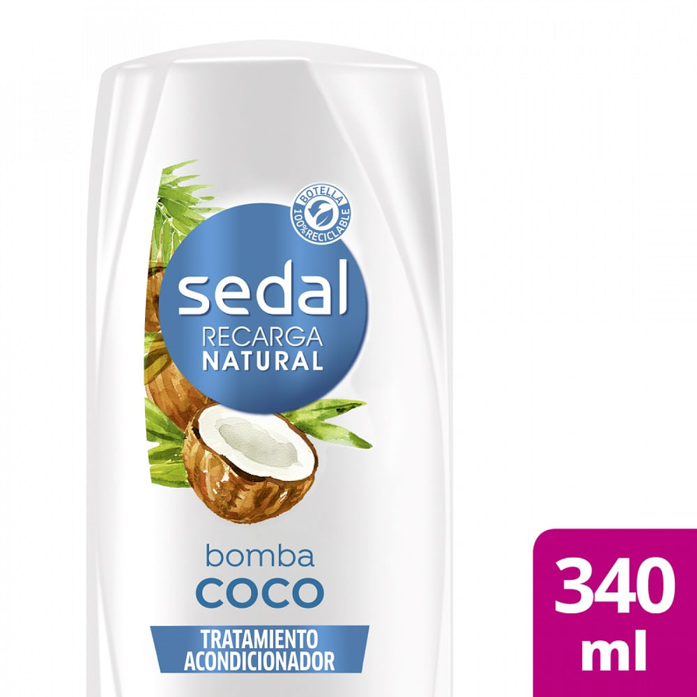 Acondicionador Sedal recarga natural bomba coco 340 ml