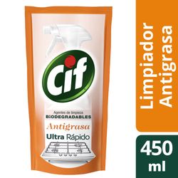 Limpiador Cif antigrasa recarga 450 ml