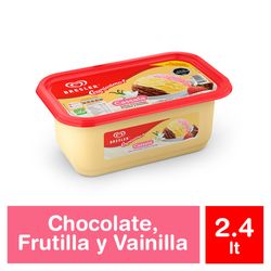 Helado Bresler cassata sabor chocolate frutilla vainilla 2.4 L