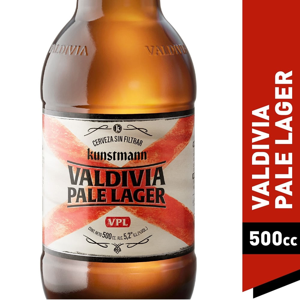 Cerveza Kunstmann Valdivia pale lager botella 500 cc