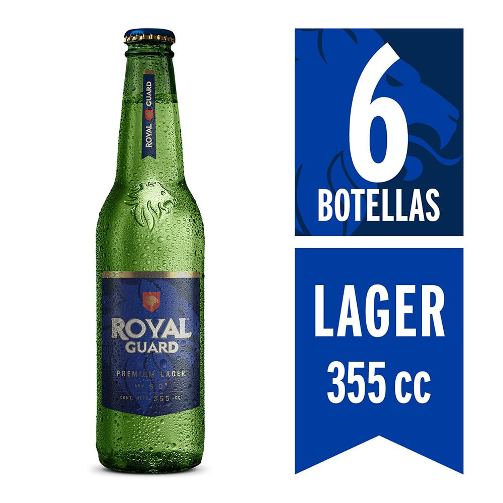 Pack Cerveza Royal Guard botella 6 un de 355 cc