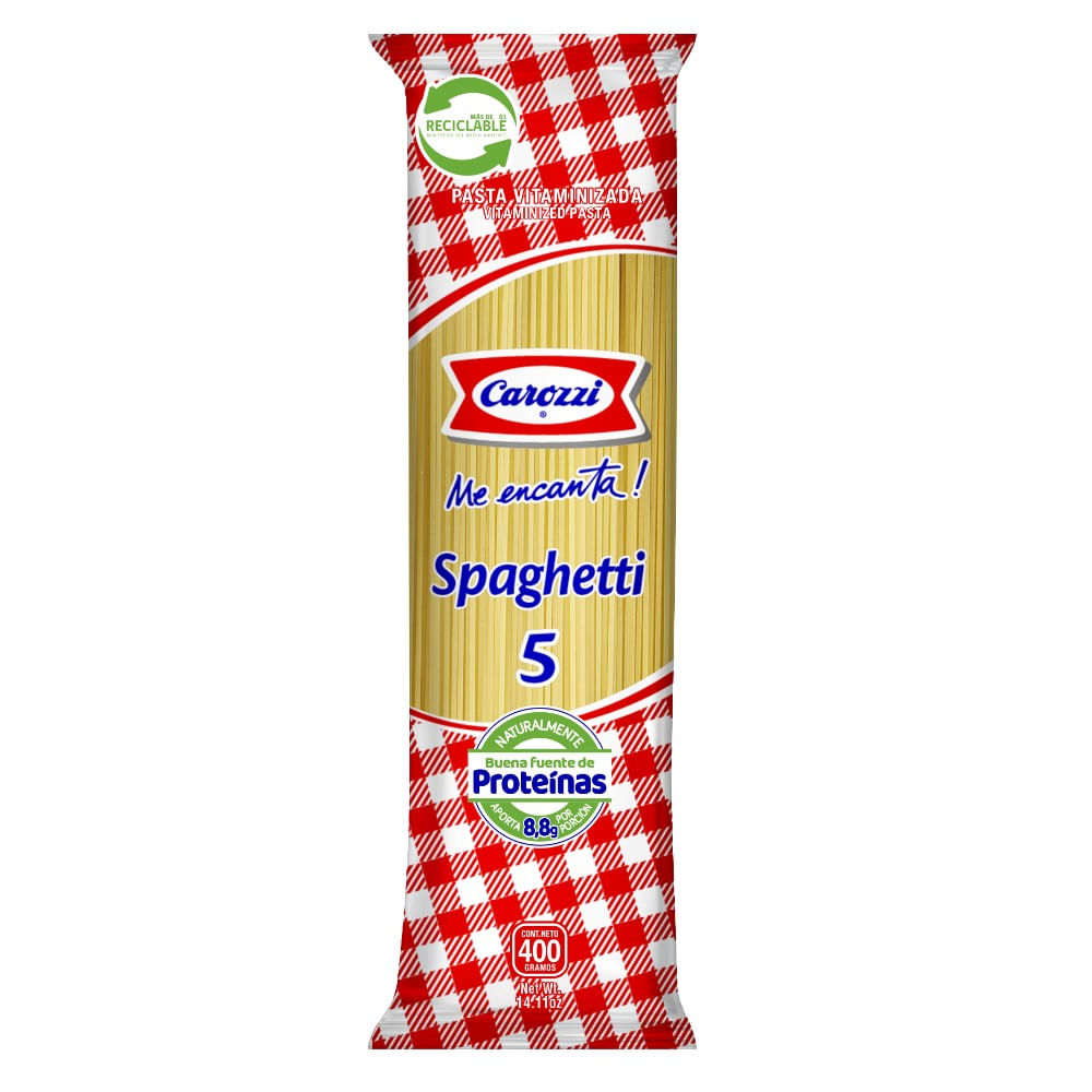 Pasta spaghetti N° 5 Carozzi 400 g Pasta spaghetti N° 5 Carozzi 400 g
