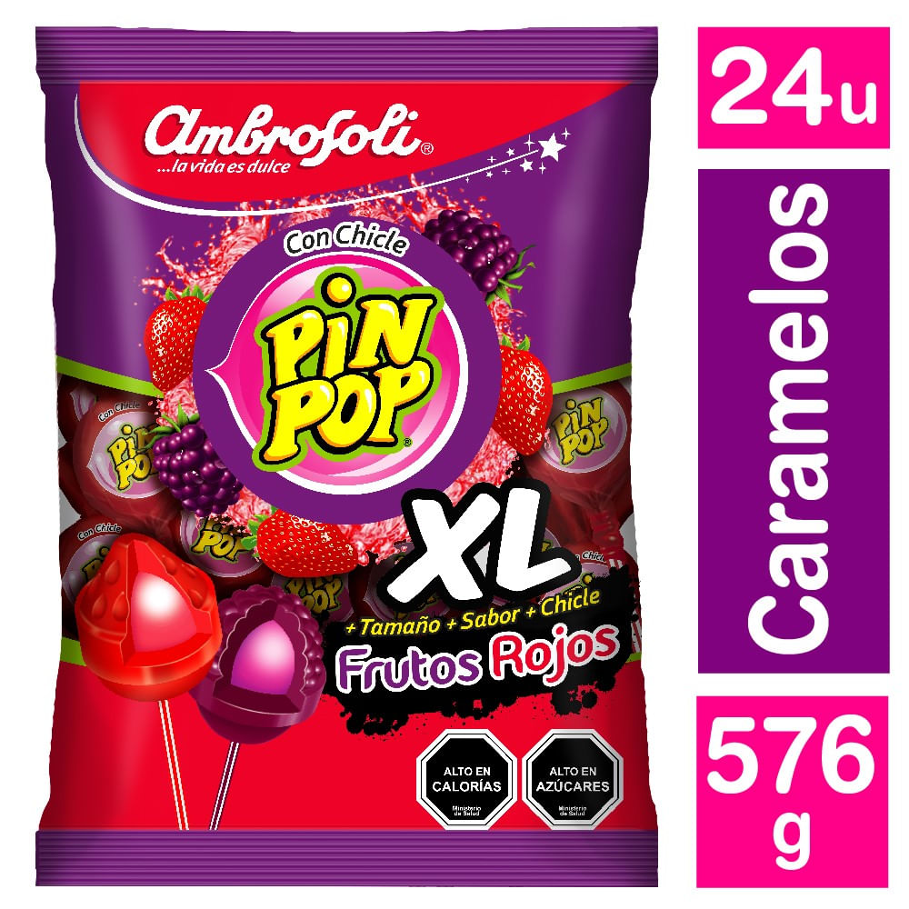 Pinpop XL Ambrosoli frutos rojos 576 g