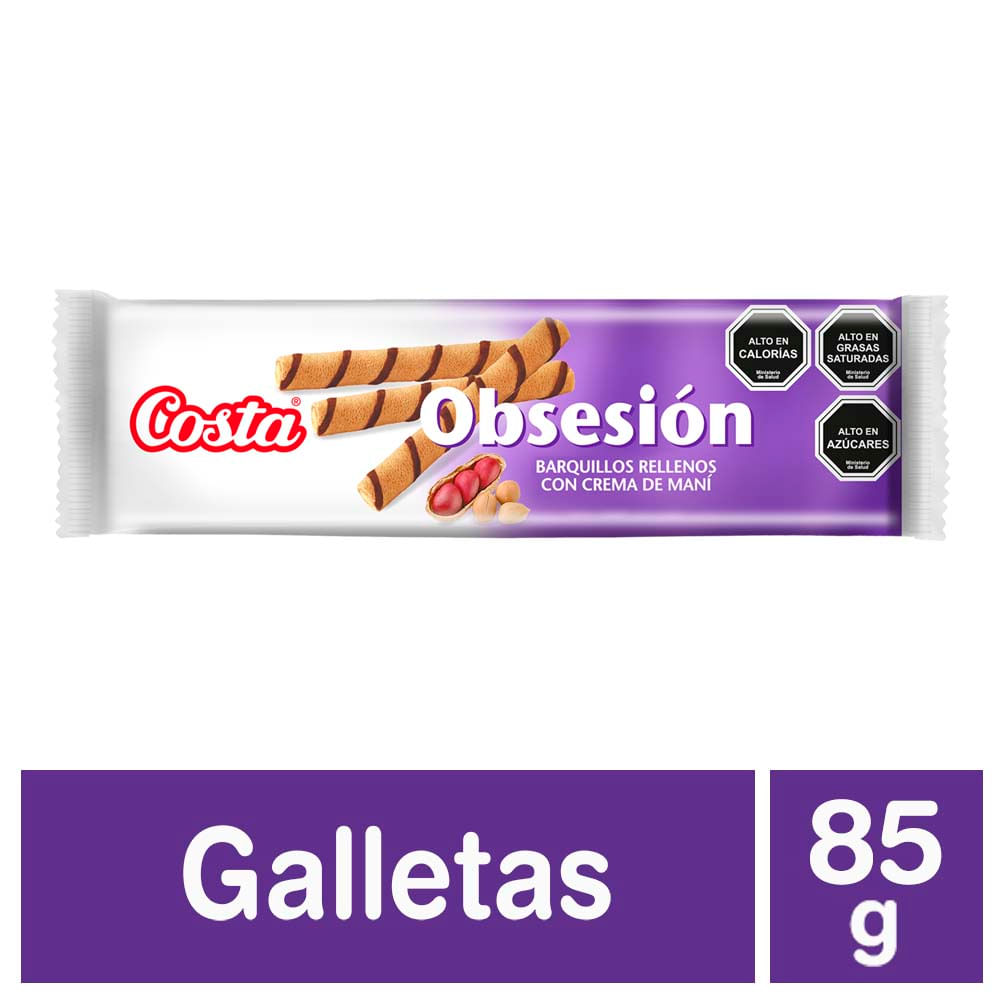 Galletas Costa Obsesión maní 85 g