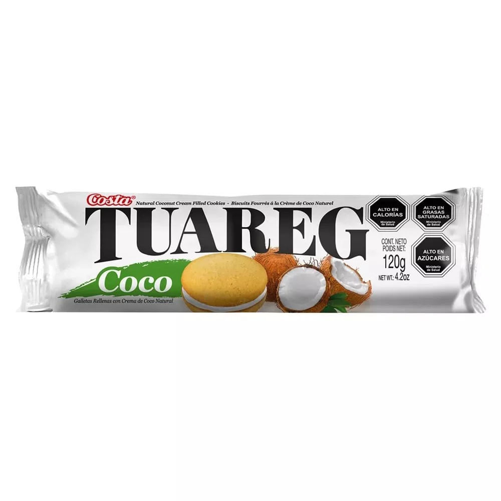 Galletas Costa Tuareg con crema coco 120 g