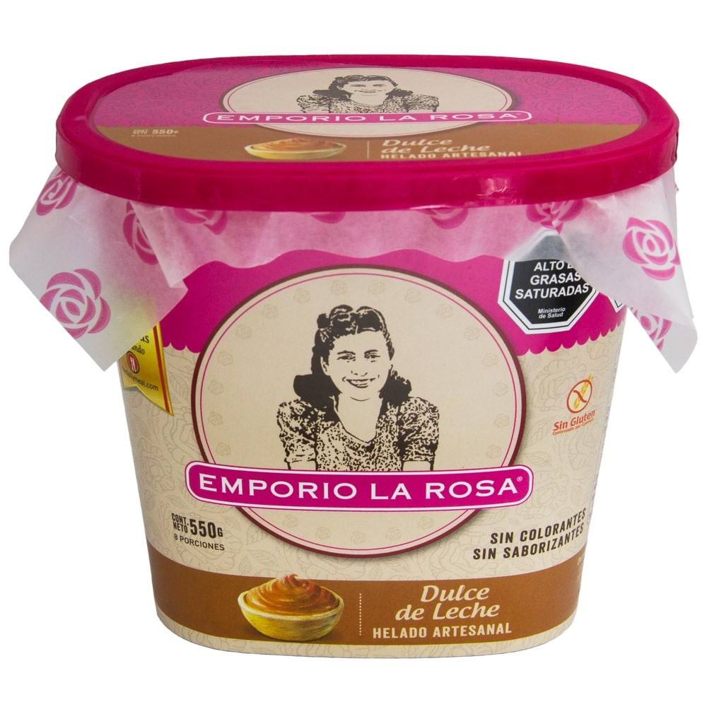 Helado Emporio La Rosa sabor dulce de leche 550 g