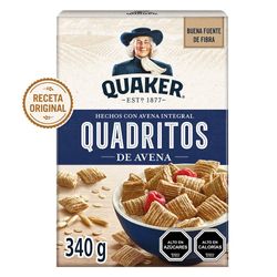 Cereal quadritos Quaker avena 340 g