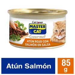 Alimento gato Master Cat atún rojo con salmón lata 85 g