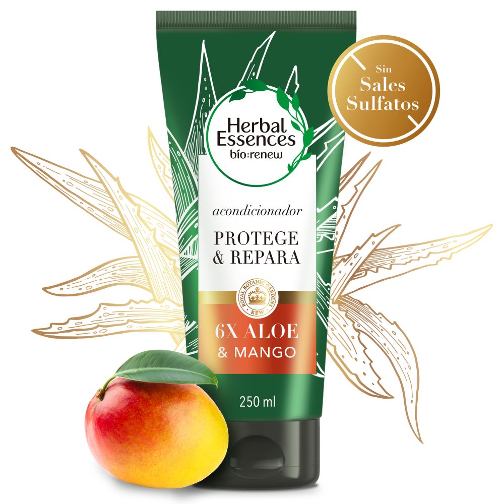 Acondicionador Herbal Essences aloe mango protege y repara 250 ml Acondicionador Herbal Essences aloe mango protege y repara 250 ml