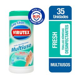 Toallas húmedas Virutex desinfectante multiuso fresh 35 un