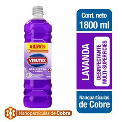 Limpiador líquido Virutex desinfectante lavanda botella 1.8 L