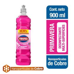 Limpiador líquido Virutex desinfectante primavera botella 900 ml