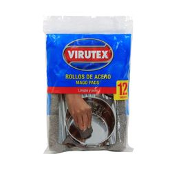Rollos de acero Virutex mago pads sin jabón 12 un